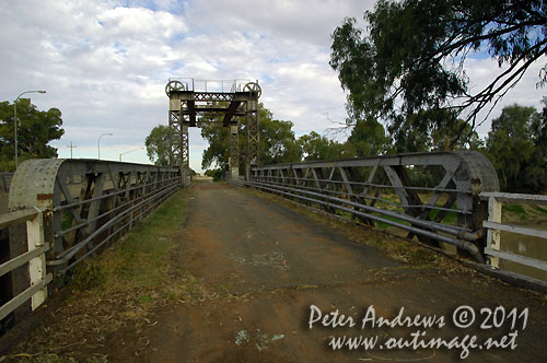 The old Darling River Bridge at Wilcannia on the Barrier Highway, NSW Australia. Photo copyright Peter Andrews, Outimage Australia.