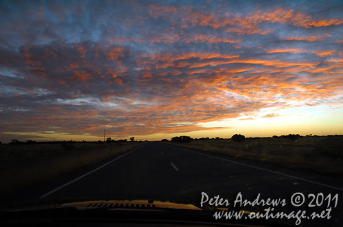 Between Wilcannia and Broken Hill on the Barrier Highway, NSW Australia. Photo copyright Peter Andrews, Outimage Australia.
