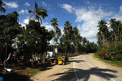 Driving down Circumferencial Road, the main road from Samal Island Ferry Terminal.