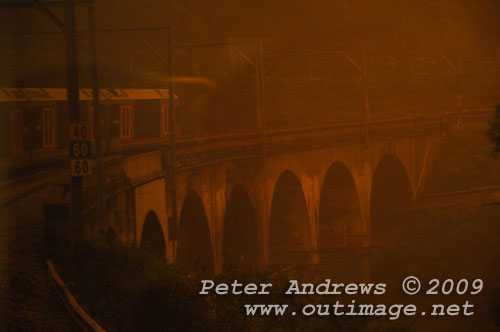 Stanwell Park Viaduct, around 06:48 AEST. Photo copyright Peter Andrews, Outimage.