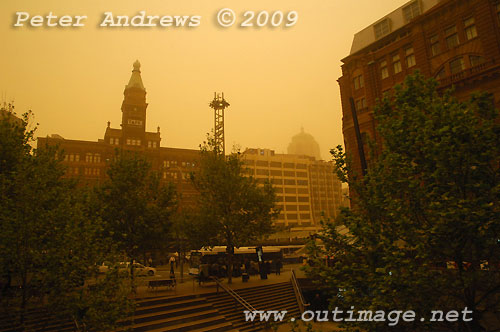 Henery Deane Plaza looking towards Railway Square and Broadway, Chippendale, around 08:00 AEST. Photo copyright Peter Andrews, Outimage.