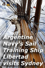 Argentine Navy's Sail Training Ship Libertad, visits Sydney icon. Click here to access the index page.