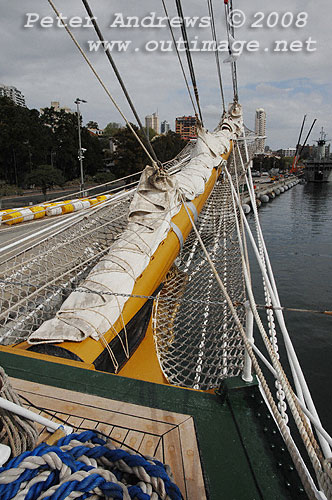 Argentine Navy's Sail Training Ship ARA Libertad, at Garden Island Sydney Australia 2008. Copyright Peter Andrews 2008.