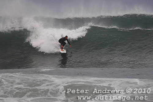 Surfin on the back of an East Coast Low at Coledale, New South Wales Australia. Photo copyright Peter Andrews, Outimage. 