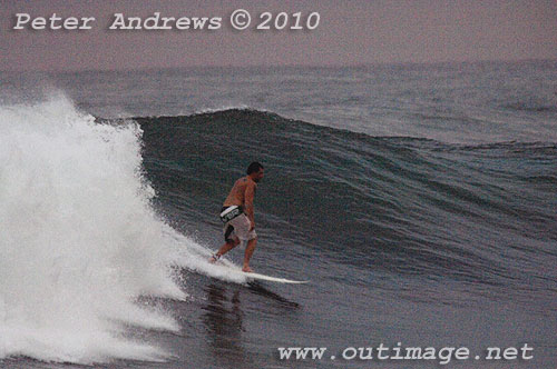 Surfin on the back of an East Coast Low at Coledale, New South Wales Australia. Photo copyright Peter Andrews, Outimage. 