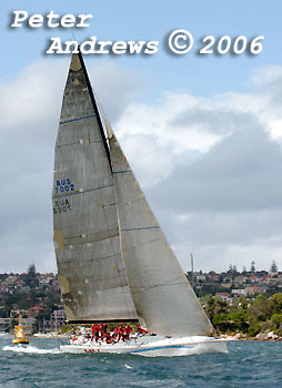 Steven David's Reichel Pugh 60 Wild Joe ahead of the start of the 2006 Sydney to Gold Coast Yacht Race.