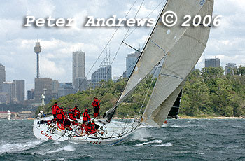 Steven David's Reichel Pugh 60 Wild Joe ahead of the start of the 2006 Sydney to Gold Coast Yacht Race.