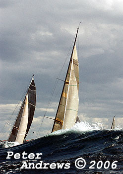 The large swell facing the fleet after the start of the 2006 Sydney to Gold Coast Yacht Race.