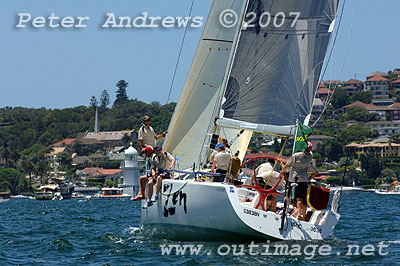 Gordon Ketelbey's Sydney 38 Zen ahead of the start of the 2007 Rolex Sydney Hobart Yacht Race.