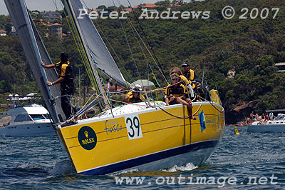 Damian Suckling's Jutson 43 Another Fiasco ahead of the start of the 2007 Rolex Sydney Hobart Yacht Race.