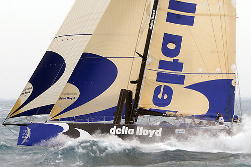 Delta Lloyd offshore during leg 1 of The Volvo Ocean Race. Photo copyright Dave Kneale - Volvo Ocean Race.