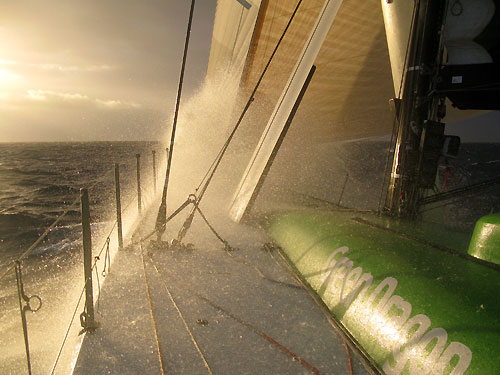 Rough conditions as Green Dragon head towards Cape Town, on leg 1 of the Volvo Ocean Race. Photo copyright Guo Chuan - Green Dragon Racing - Volvo Ocean Race.