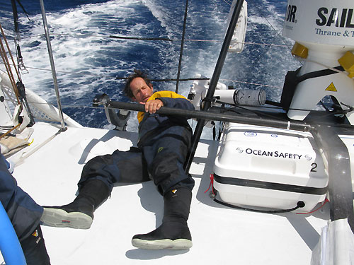 Telefonica Black. Having already shredded four sails, Fernando Echavarri?s boat loses a rudder, wipes off the bowsprit and breaks one of its daggerboards. Photo copyright Mikel Pasabant - Equipo Telefonica - Volvo Ocean Race. 