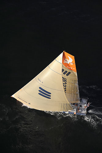 Ericsson 4 wins leg 1 of the Volvo Ocean Race, crossing the finish line at 05.54 GMT. Photo copyright Rick Tomlinson / Volvo Ocean Race.