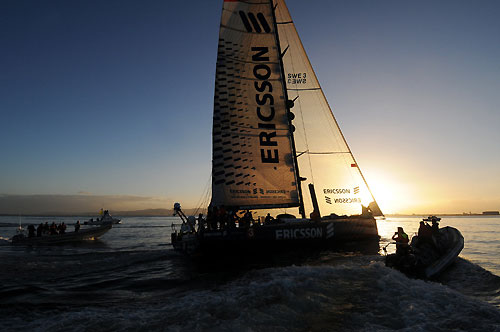 Ericsson 3 are the third boat into Cape Town on leg 1 of the Volvo Ocean Race. Photo copyright Dave Kneale - Volvo Ocean Race. 