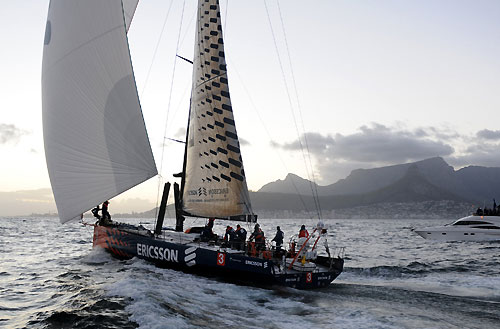 Ericsson 3 are the third boat into Cape Town on leg 1 of the Volvo Ocean Race. Photo copyright Dave Kneale - Volvo Ocean Race.