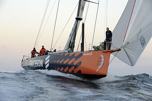 Ericsson 3 are the third boat into Cape Town on leg 1 of the Volvo Ocean Race. Photo copyright Rick Tomlinson - Volvo Ocean Race.