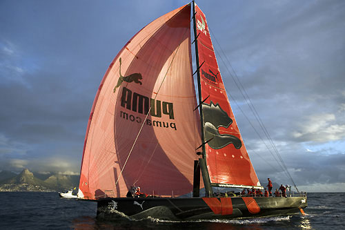 PUMA Ocean Racing, skippered by Ken Read, finish Leg 1 of the Volvo Ocean Race 2008-09 in second place, crossing the line in Cape Town at 17:44 GMT (19:44 local) Nov 2, 2008. Photo copyright Sally Collison - PUMA Ocean Racing. 