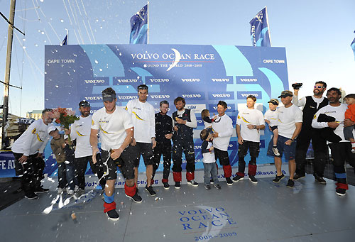 Team Russia dockside in Cape Town at the end of leg 1 of the Volvo Ocean Race. Photo copyright Rick Tomlinson - Volvo Ocean Race. 