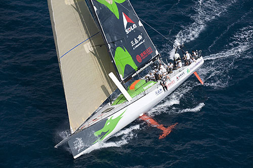 Green Dragon during the practice in-port race in Alicante, Spain. Photo copyright Rick Tomlinson - Volvo Ocean Race.