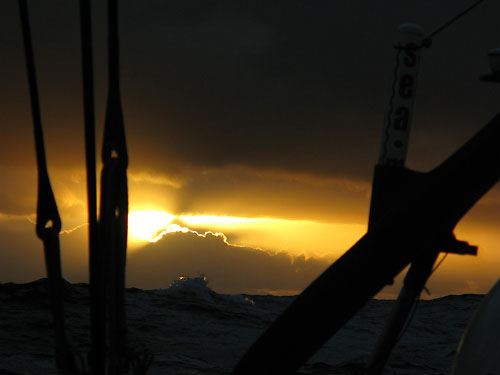 Sunset from Team Russia, on leg 2 of the Volvo Ocean Race, from Cape Town, South Africa to Cochin, India. Photo copyright Mark Covell / Team Russia / Volvo Ocean Race.