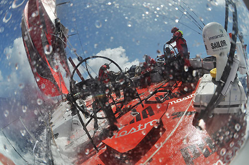PUMA Ocean Racing's il mostro in rough weather, on leg 2 of the Volvo Ocean Race, from Cape Town, South Africa to Cochin, India. Photo copyright Rick Deppe / PUMA Ocean Racing / Volvo Ocean Race.