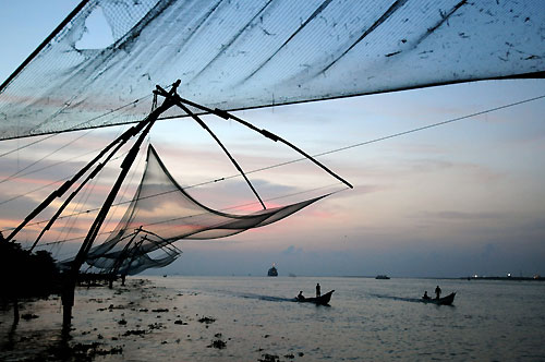 The final destination for team Russia and more fishing nets, this time lining the harbour entrance of Cochin, India, the third stopover port for the Volvo Ocean Race 2008-09. Photo copyright Dave Kneale / Volvo Ocean Race.