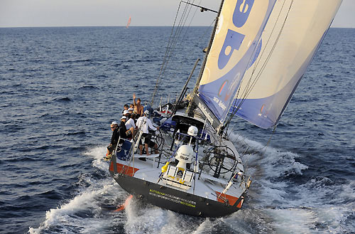 Delta Lloyd Delta Lloyd, skippered by Roberto Bermudez de Castro from Spain, at the end of leg 2 of the Volvo Ocean Race from Cape Town, South Africa to Cochin, India. Photo copyright Rick Tomlinson / Volvo Ocean Race.