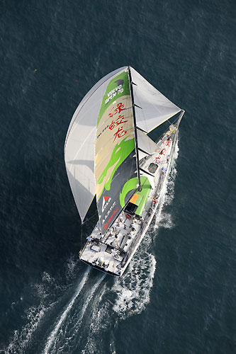 Green Dragon at the start of leg 3 of the Volvo Ocean race, from Cochin, India to Singapore. Leg 3 is expected to take 8-10 days, arriving into Singapore just in time for Christmas. Photo copyright Rick Tomlinson / Volvo Ocean Race.