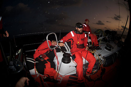 First light onboard il mostro, on leg 3 of the Volvo Ocean Race from India to Singapore. Photo copyright Rick Deppe / PUMA Ocean Racing / Volvo Ocean Race.