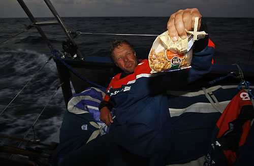 Before passing through the scoring gate and in a close battle with Puma. Magnus Olsson is keeping track of them. Photo copyright Gustav Morin / Ericsson 3 / Volvo Ocean Race.