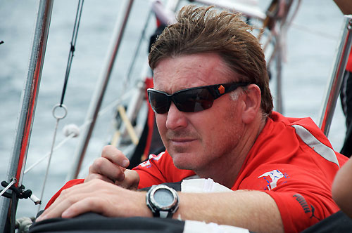 Navigator Andrew Cape onboard il mostro, on leg 4 of the Volvo Ocean Race, from Singapore to Qingdao, China. Photo copyright Rick Deppe / PUMA Ocean Racing / Volvo Ocean Race.