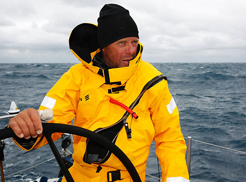 Skipper Magnus Olsson (SWE). Ericsson 3 are the latest to turn around on leg 4 of the Volvo Ocean Race, giving up their second place and heading for Base Camp after structural damage saw them start to take on water. Photo copyright Gustav Morin / Ericsson 3 / Volvo Ocean Race.