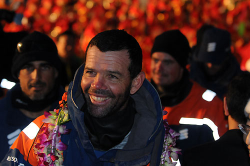 Ericsson 4, skippered by Torben Grael (BRA) (pictured), finishes third, on leg 4 of the Volvo Ocean Race, from Singapore to Qingdao, China at 09:04:00 GMT. Photo copyright Dave Kneale / Volvo Ocean Race.