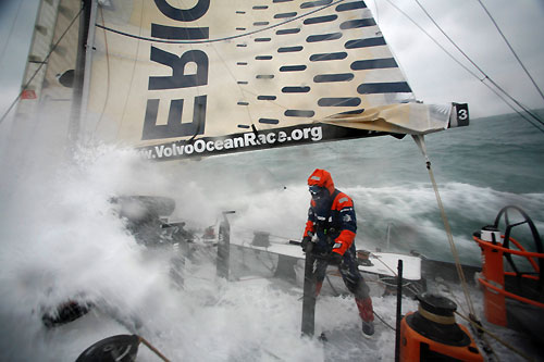 Ericsson 3 hit rough weather, on leg 5 of the Volvo Ocean Race. Photo copyright Gustav Morin / Ericsson 3 / Volvo Ocean Race.