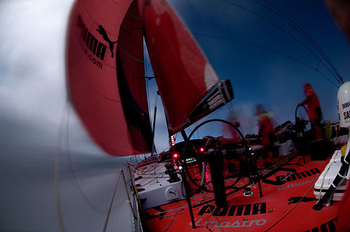 Media Crew Member Rick Deppe used a 30 second exposure on his SLR camera, clamped to the boat to create these amazing shots of PUMA Ocean Racing. Photo copyright Rick Deppe / PUMA Ocean Racing / Volvo Ocean Race.
