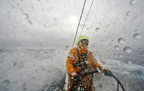 Rough weather in the Southern Ocean, onboard Ericsson 3, on leg 5 of the Volvo Ocean Race, from Qingdao to Rio de Janeiro. Photo copyright Gustav Morin / Ericsson 3 / Volvo Ocean Race.