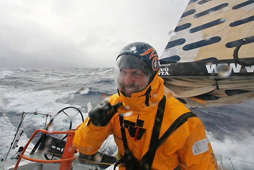 Rough weather in the Southern Ocean, onboard Ericsson 3, on leg 5 of the Volvo Ocean Race, from Qingdao to Rio de Janeiro. Photo copyright Gustav Morin / Ericsson 3 / Volvo Ocean Race.