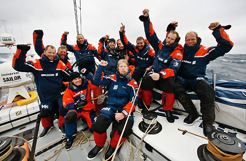 Magnus Olsson and his team of Nordic sailors onboard Ericsson 3 rounded the legendary Cape Horn at 12:22 GMT today in pole position and in daylight, gaining maximum points at the scoring gate. Photo copyright Gustav Morin / Ericsson 3 / Volvo Ocean Race.