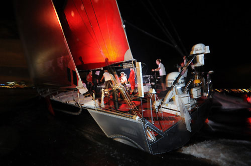 PUMA Ocean Racing, skippered by Ken Read (USA) finish third into Rio de Janeiro on leg 5 of the Volvo Ocean Race, crossing the line at 04:27:00 GMT 27/03/09. Photo copyright Dave Kneale / Volvo Ocean Race. Photo copyright Dave Kneale / Volvo Ocean Race.