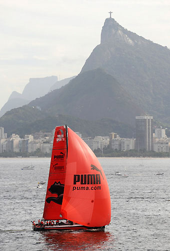 PUMA Ocean Racing in the Light In-port Race in the Volvo Ocean Race in Rio de Janeiro. Photo copyright Rick Tomlinson / Volvo Ocean Race.