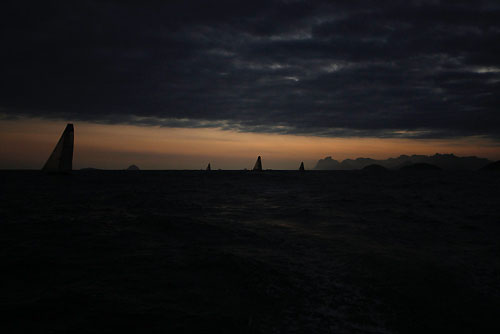 Onboard Ericsson 4, after the start of leg 6 of the Volvo Ocean Race, from Rio de Janeiro to Boston. Photo copyright Guy Salter / Ericsson 4 / Volvo Ocean Race.