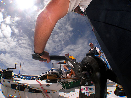 Onboard Telefonica Blue, skippered by Bouwe Bekking (NED). Photo copyright Gabriele Olivo / Telefonica Blue / Volvo Ocean Race.