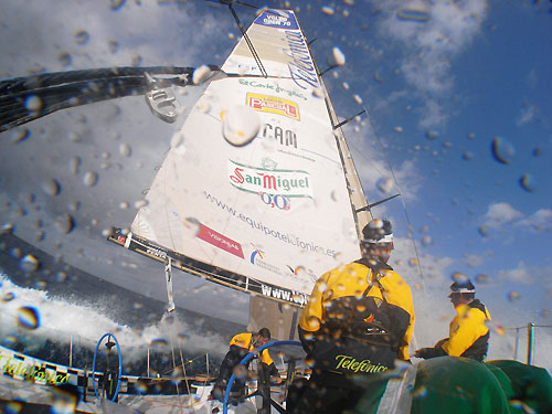 Great sailing conditions onboard Telefonica Black, on leg 6 of the Volvo Ocean Race, from Rio de Janeiro to Boston. Photo copyright Anton Paz / Telefonica Black / Volvo Ocean Race.