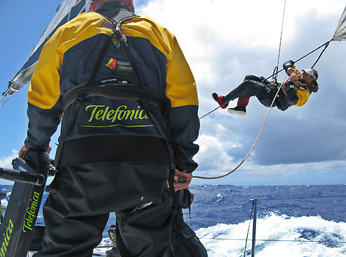 Onboard Telefonica Black, on leg 6 of the Volvo Ocean Race, from Rio de Janeiro to Boston. Photo copyright Anton Paz / Telefonica Black / Volvo Ocean Race.