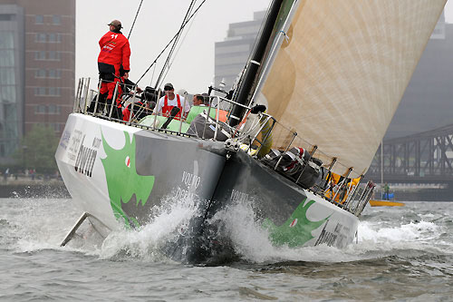 Green Dragon, skippered by Ian Walker (GBR) at the start of leg 7 from Boston to Galway. Photo copyright Dave Kneale / Volvo Ocean Race.