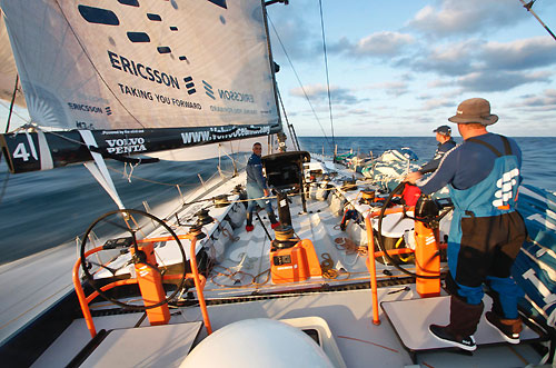 Onboard Ericsson 4, on leg 7 from Boston to Galway. Photo copyright Guy Salter / Ericsson 4 / Volvo Ocean Race.
