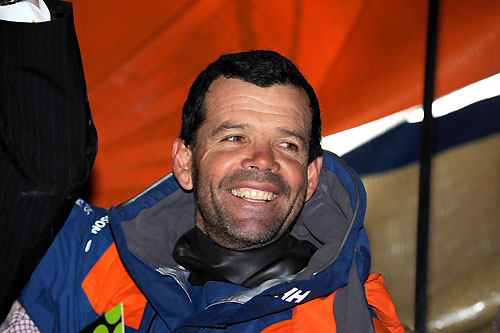 Ericsson 4, skippered by Torben Grael (BRA) pictured, finished in end of leg 7 from Boston to Galway, crossing the line at 00:54: 22 GMT, May 24, 2009. Photo copyright Rick Tomlinson / Volvo Ocean Race.