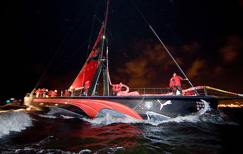 PUMA Ocean Racing, skippered by Ken Read (USA) finish second in leg 7 from Boston to Galway, crossing the line at 02:19: 56 GMT, May 24, 2009. Photo copyright Sally Collison / PUMA Ocean Racing / Volvo Ocean Race.