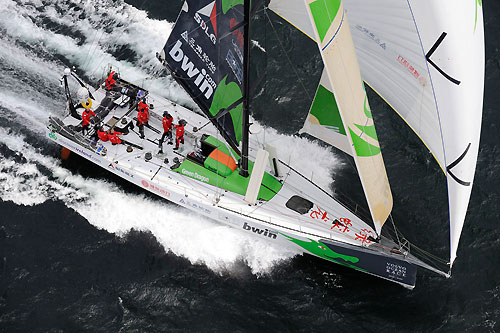 Green Dragon, skippered by Ian Walker (GBR) at the start of leg 8 from Galway to Marstrand. Photo copyright Rick Tomlinson / Volvo Ocean Race.